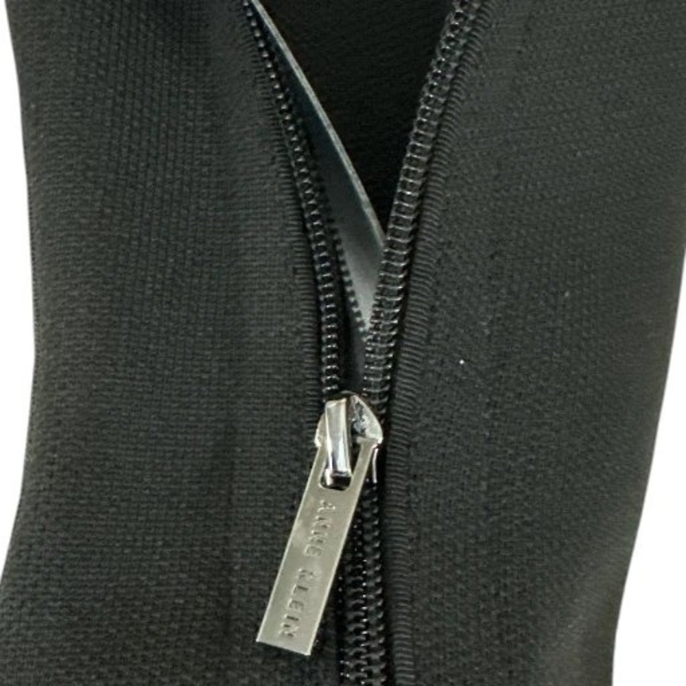 Anne Klein Black Knit Pillar Wm 9.5 Snip‎ Toe 3" Heel Knee High Dress Boots NIB - Picture 7 of 10